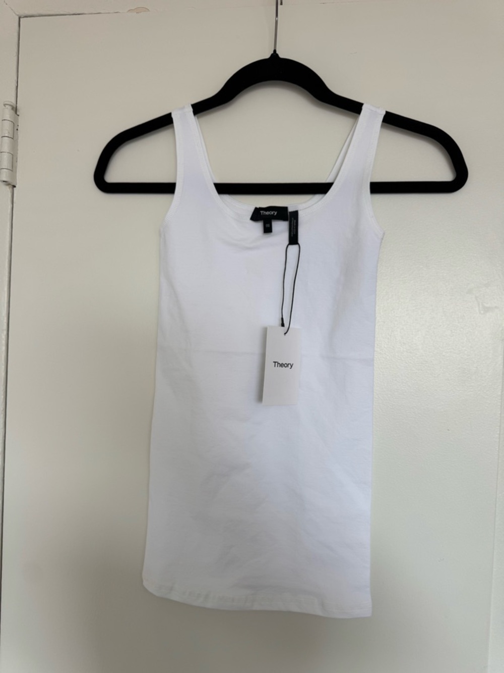 Theory white tank top stretchy White nwt